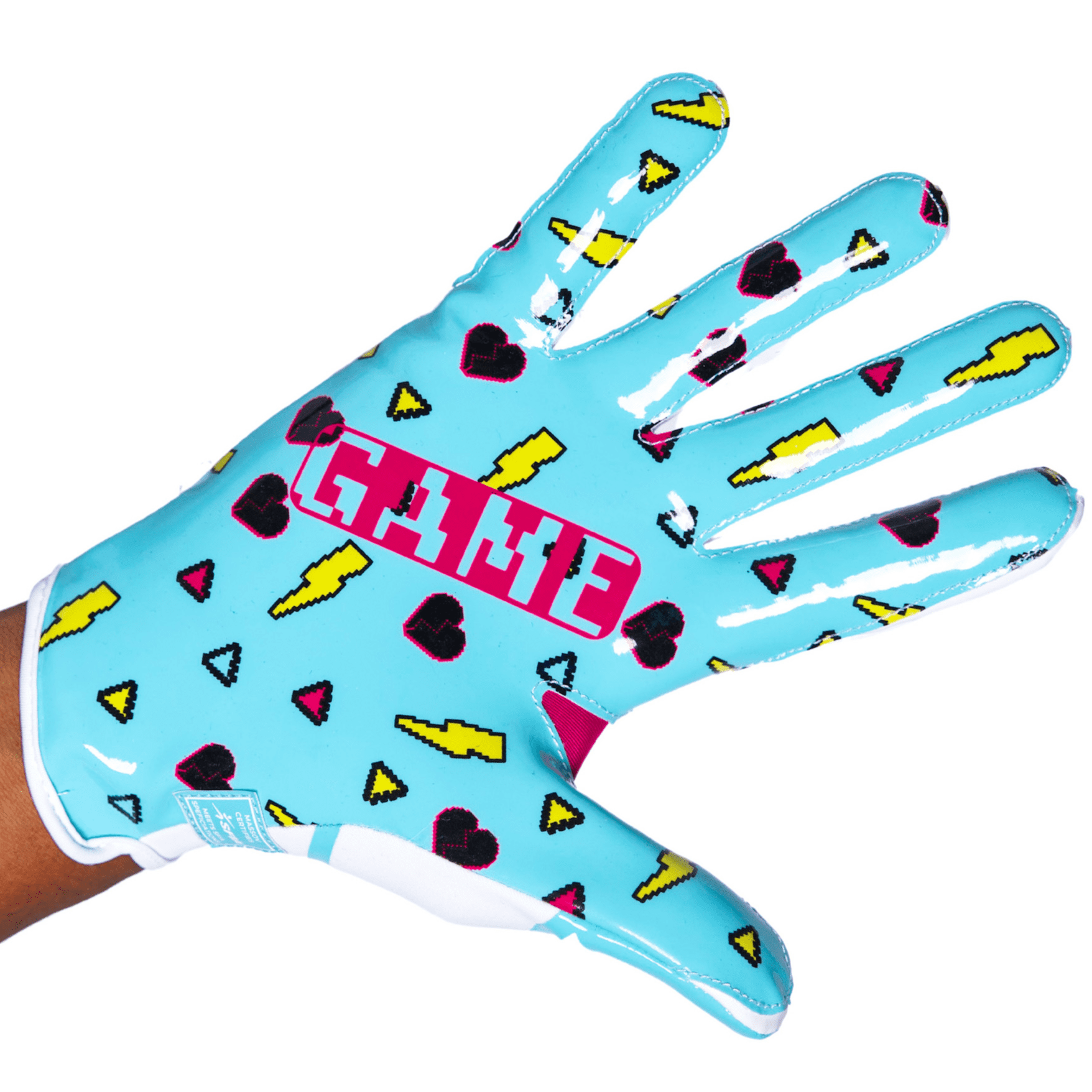 Massov ERA 9.0 Youth Football Glove, Child Receiver Glove, Game Over, Small