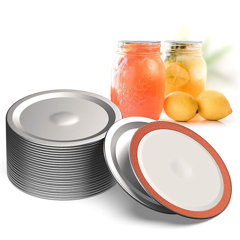 1 CASE = 6 X 8 = 48 BALL WIDE MOUTH PLASTIC Storage Lids Mason Canning Jar Caps