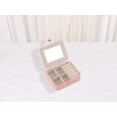 thumbnail image 6 of Unique Bargains Portable Mini Faux Leather Organizer Jewelry Box with Button Pink, 6 of 7
