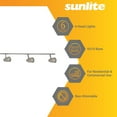 thumbnail image 4 of Sunlite 54-Inch LED Straight Track Light Fixture, GU10 Base, 50 Watts Max, 120 Volts, 6 Head Lights, Brushed Nickel, For Residential & Commercial Use, 4 of 5