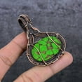 thumbnail image 4 of Natural Copper Green Turquoise Copper Wire Wrap Gift Jewelry Pendant 2.56", 4 of 4
