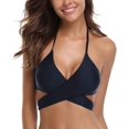 thumbnail image 1 of Sexy Halter para Mujer Bikini Push Up Parte Superior Inferior con Estampado Floral Traje de Baño de Dos Piezas Azul Oscuro - Top G Azul Oscuro - Top G Xishao ropa, 1 of 2