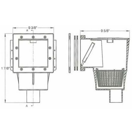 Hayward Pool Products Sp1094wf 1 5 In Dyna Skim Low Profile Series Vinyl Skimmer Front Top Basket Access Walmart Canada