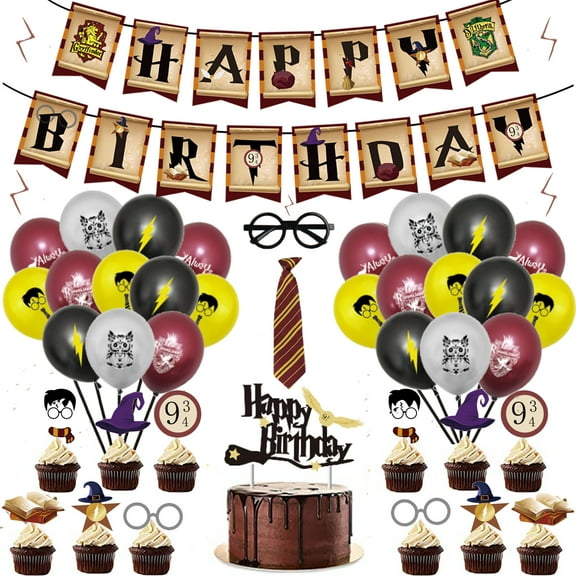 Finypa Magical Wizard Birthday Decorations with Wizards Glasses