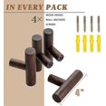 thumbnail image 4 of Wooden 4Pack Coat Hook Wall Mounted, Natural Single Coat Wood Coat Pegs Wall Mounted Vintage Single Organizer Hanger Wood Coat Hanger-Good, 4 of 5