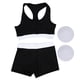 thumbnail image 2 of Moda mujer gimnasio deportes fitness yoga entrenamiento sujetador pantalones cortos traje conjunto negro L, 2 of 8