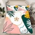 thumbnail image 2 of Homewish Retro Floral Leaves 3pcs Twin Sheet Sets For Female Men Adults,Vintage Aesthetic Twin Fitted Sheet,Minimalist Mid Century Breathable Flat Sheet,Luxury Bedroom Decor, 2 of 7