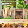 thumbnail image 3 of Bird Feeders for Outdoors Hanging, Wooden Bird Feeder with Suet Cages for Garden Decoration Yard, 5.5 lb. Large Capacity BirdFeeders for Outdoor, Wild, Outsides Hanging, Easy to Clean&Refill C99, 3 of 3