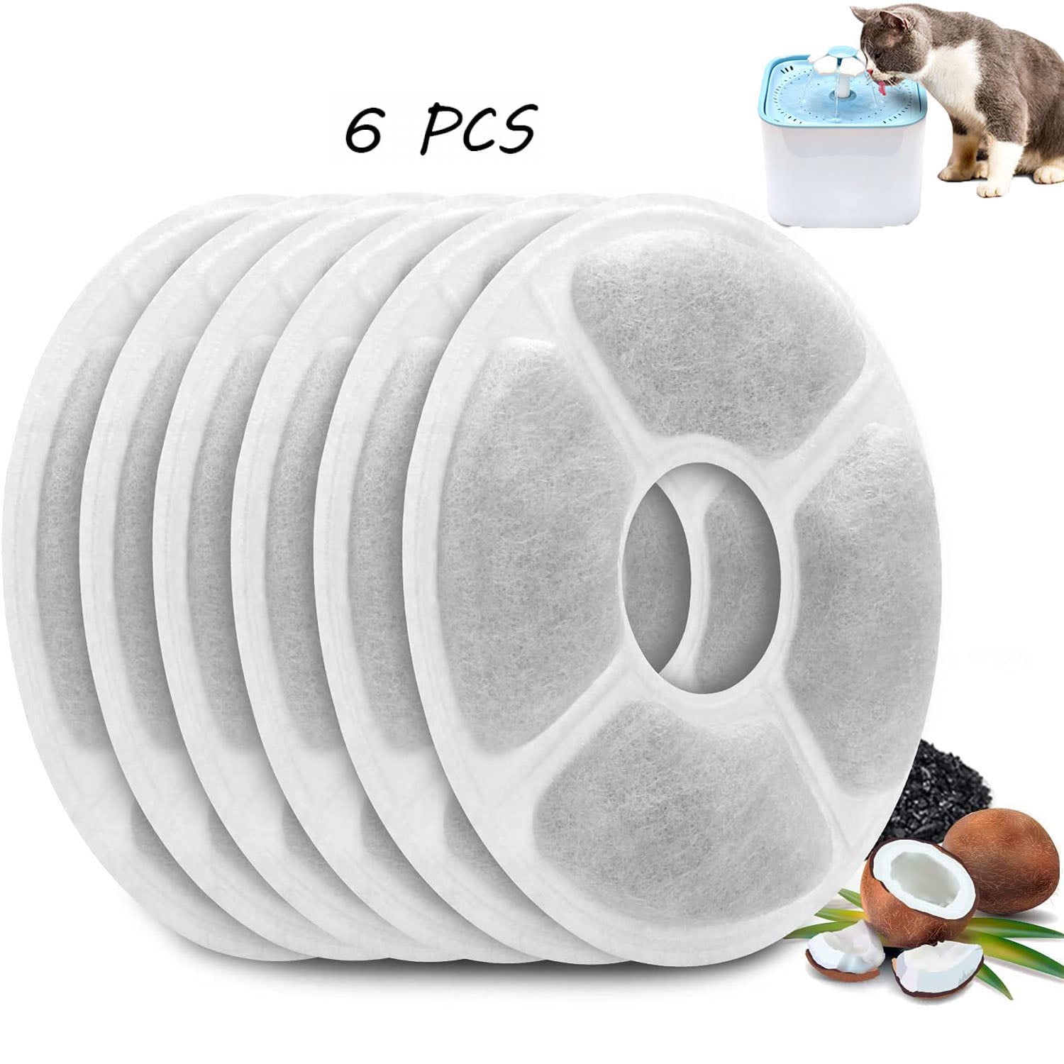 Pack of 4 LIMARIO Filters for Catit or Flower Design Senses Fountains and Catit Flower Fountains 