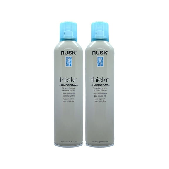 Rusk Thickr Thickening Hairspray for Fine Hair 10.6 Oz (Pack of 2)