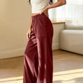 thumbnail image 4 of Drses Fall Winter Flowy Loose Palazzo Pants for Women, High Waist Striped Casual Lounge Trousers, Versatile Wide Leg Slacks for Travel Vacation Casual Daily Outfits Multi Neutral Stripes, 4 of 8