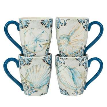 Certified International  Playa Shells 18 oz. Mugs, Set of 4