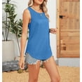 thumbnail image 5 of Women's Sleeveless Ribbed Knit Tank Top  Casual Loose Fit Crew Neck Shirt, 5 of 6
