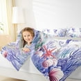 thumbnail image 4 of Feelyou Cartoon Purple Seahorse Full Size Comforter Sets for Kids, Underwater World Bedding Comforter Set, Cartoon Ocean Sealife Reversible Bedding Sets, Luxury Bedroom Decor, 3 Pieces, 4 of 8