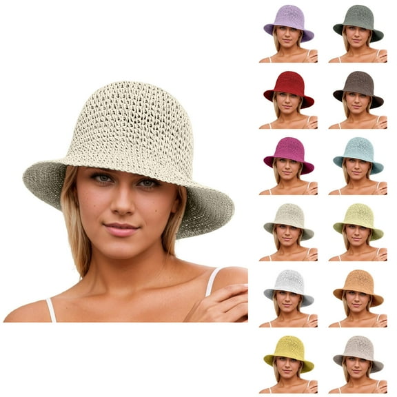 UV Protection Beach Hat for Women â Wide Brim, Packable Straw Sun Hat, for Vacation & Hiking, Outdoor Adventures & Summer Fun, Stylish Design for Full Sun Protection