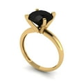 thumbnail image 2 of 2.5 ctw Solitaire Anniversary Ring for Women | Round Cut Natural Onyx | Hyperallergenic Solid 18K Yellow Gold, 2 of 5