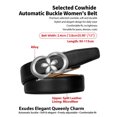 thumbnail image 2 of Catelles Black Woven Top-grain Leather Women's Belt,Alloy Buckle, Durable And Stylish, Suitable for Jeans and Skirts，Gift Box &For waist 32 inches Width 0.83 inches, 2 of 14