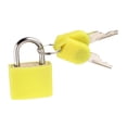thumbnail image 3 of antirrobo 2 llaves caja de plástico de aleación cuadrada cerradura de diario con llave cerraduras pequeñas para mochilas estuche Amarillo Yotijar candado con llave, 3 of 6