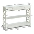 thumbnail image 2 of Gymax Console Table Drawer Shelves Sofa Accent Table Entryway Hallway White, 2 of 10