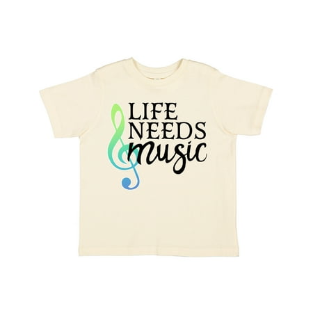 

Inktastic Life Needs Music- ocean colors Gift Toddler Boy or Toddler Girl T-Shirt