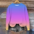 thumbnail image 4 of Bnwani Girls Crewneck Sweatshirt Long Sleeve Sports Sweatshirt Gradient Pullover Size 7-8, 4 of 7