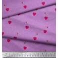 thumbnail image 2 of Soimoi Polyester Crepe Fabric Dot,Heart & Bird Clip Art Decor Fabric Printed Yard 52 Inch Wide, 2 of 3