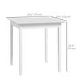 thumbnail image 3 of HOMCOM Table à Manger Carrée avec Cadre en Bois pour Salle à Manger Blanche, 3 of 10