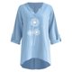 thumbnail image 4 of Moda Mujer Camiseta de manga larga Otoño Frente abierto Prendas de abrigo sueltas Impresión Blusa Abrigo Tops Fridja  czfsfas5043, 4 of 5