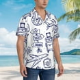 thumbnail image 5 of Disketp Hawaiian Shirts For Men,World Travel2 Print Mens Casual Short Sleeve Button Down Shirts Beach Shirt, 5 of 8