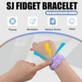thumbnail image 2 of Juguetes de pulsera, autismo portátil, necesidades especiales, alivio del estrés, pulsera de silicona para presionar con los dedos de la mano, juguete para niños y adultos (Multicolor-2) Namotu CDWJ546, 2 of 5