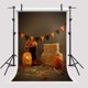 thumbnail image 1 of Telón de fondo ABPHQTO 150x220cm Feliz Halloween Banderas de calabaza marrón para fiesta de niños, 1 of 2