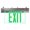 Clear / Green, variant on Rp Lighting And Fans Rxel35 17" Green Led Single Faceplate Recessed Edge-Lit Exit