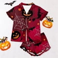 thumbnail image 2 of JAJAHO Girls Pajamas Sets Halloween Sleepwear Sizes 3-13 Tie Front Ruffle Short Sleeve Top Shorts 2 Piece Set, 2 of 7