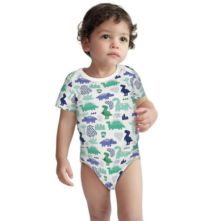 

Noikeo Dinosaur for Baby Unisex-Baby Short Sleeve Bodysuits One-Piece for Infant Baby Boys & Girls Baby Romper with Snap Closure Baby Clothes for Daily Wear-18 Months