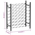 thumbnail image 4 of vidaXL Wine Rack for 48 Bottles Black Metal, 4 of 4