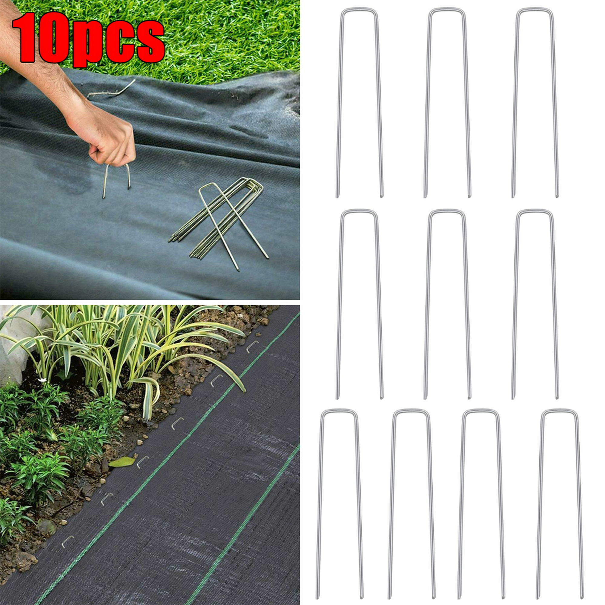 Weed Control Fabric Pegs Metal U Shape Pins Galvanised Steel Securing
