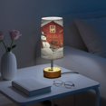 thumbnail image 6 of Wobogo Elegant Snowman Bedside Lamp Touch Control Table Lamp with USB A+C Charging Ports & AC Outlet 3-Way Dimmable Nightstand Lamp with Linen Fabric Shade for Bedroom Living Room, 6 of 8