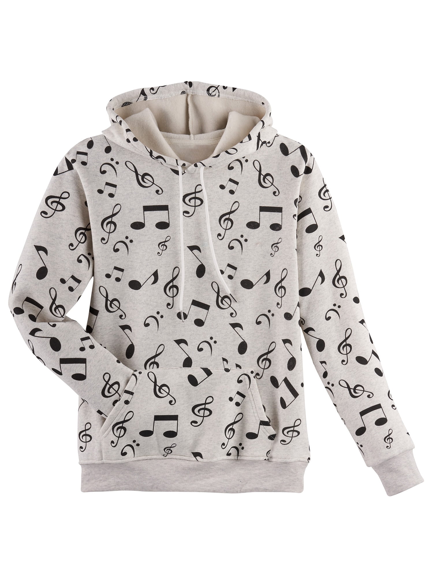LA SOUL Womens Music Hoodie Musical Notes Print Hooded Sweatshirt, Grey -  2X - Walmart.com