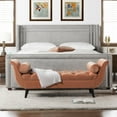 thumbnail image 4 of Elle Wingback Upholstered King Bed Silver Grey, 4 of 17