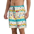 thumbnail image 2 of Salouo Funny Farm Pattern Swim Trunks for Men,Men's Hawaiian Bathing Suit Swimsuits Quick Dry Swimming Board Shorts Beach Shorts with Pockets-Small, 2 of 6