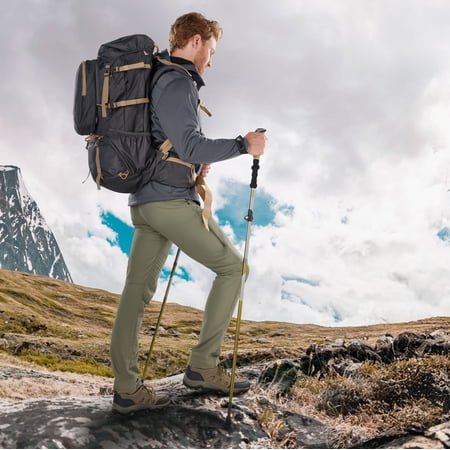 Ozark Trail Aluminum Folding Quick Lock Trekking Poles with Cork Grip, 2 Hiking Poles