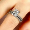 thumbnail image 2 of VOLALO 2pcs His and Hers Wedding Ring Sets Couples Engagement Rings Women and Men 925 Sterling Silver Cubic Zirconia Eight Hearts and Eight Arrows, 2 of 8