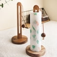 thumbnail image 5 of Solid Wood Paper Towel Rack Kitchen Perforation Roll Paper Storage Rack Lazy Cloth Plastic Wrap Plastic Bag Vertical Storage Rack,1X Kitchen Paper Towel Holder Clearance, 5 of 5