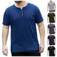 thumbnail image 5 of Krdevn Men's Summer Large Size V Neck Cotton Top T Shirt,L, 5 of 5