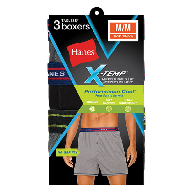 Men's X-Temp Performance Cool Boxers, 3 Pack - Colors May Vary ...