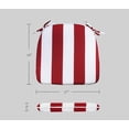 thumbnail image 3 of FBTS Prime 16x17 inch All-Weather Red Stripe Outdoor Seat Pads, Pack of 2, 3 of 7