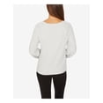 thumbnail image 2 of SANCTUARY $69 Womens New 1169 Gray Jewel Neck Long Sleeve Casual Top S B+B, 2 of 5