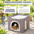 3-in-1 Cat Cave Bed For Indoor Cats With Scratch Pad - Walmart.com