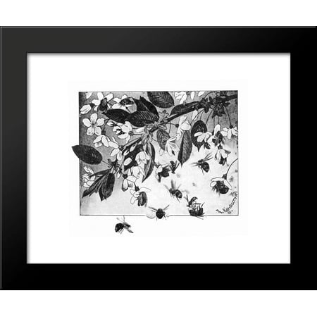 Paa Kirsebaergrenen 20x24 Framed Art Print by Theodor Severin Kittelsen
