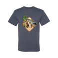 thumbnail image 2 of Wild Bobby, Paradise Found Beach Chilling Pop Culture Men's Graphic T-Shirt, Vintage Heather Blue, Large, 2 of 3